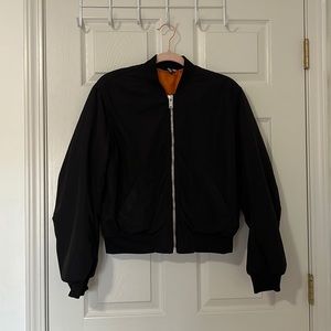 Black bomber jacket!